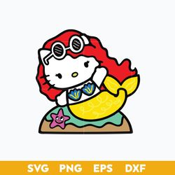 hello kitty ariel svg, hello kitty mermaid svg, mermaid cat svg, hello kitty svg, mermaid svg, png dxf eps file