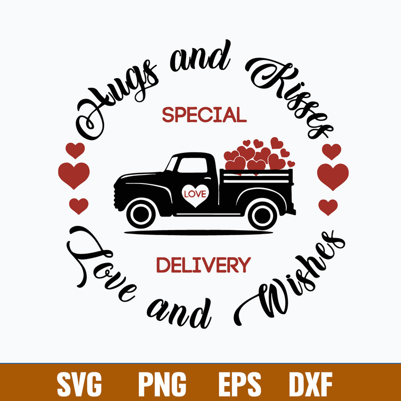 Hugs And Kisses Special Love And Wishes Delivery Svg, Png Dxf Eps File.jpg