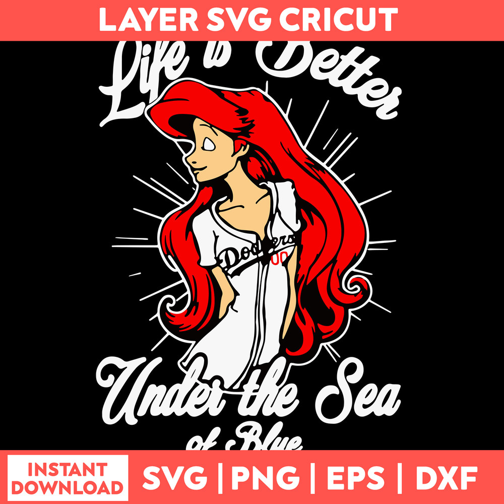 Kife Is Better Under The Sea Of Blue Svg, Mermaid Svg, Png Dxf Eps File.jpg