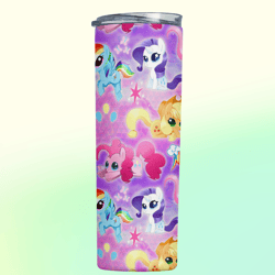 cute little pony premium skinny tumbler wrap 20 ounce tumbler wrap png clipart image seamless image
