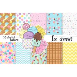 Ice Cream Cone Pattern | Food Seamless Paper