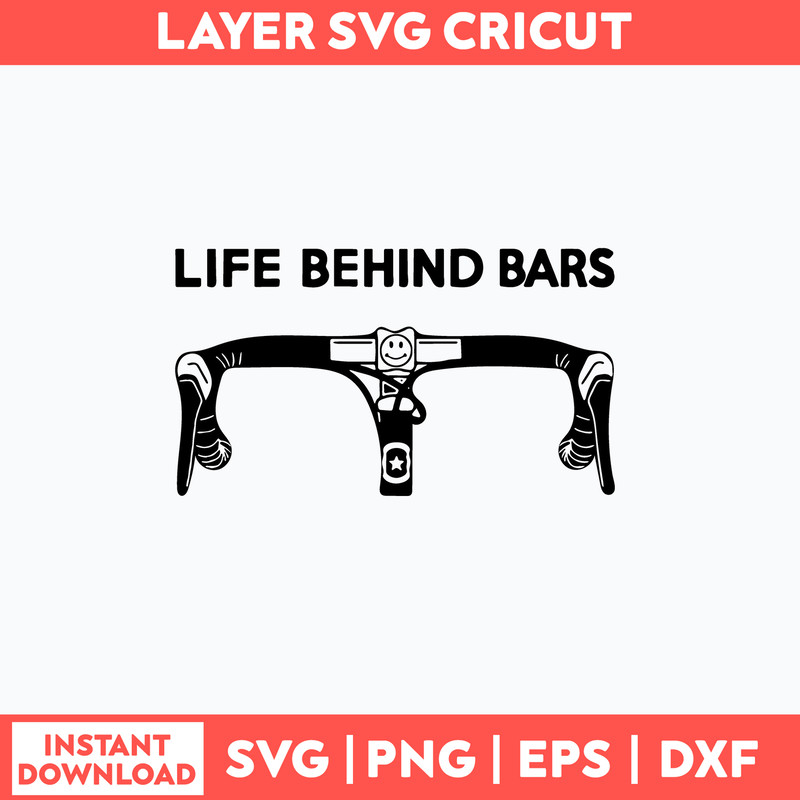 Life Behind Bars Bicycle Svg, Skeleton Svg, Png Dxf Eps File.jpg
