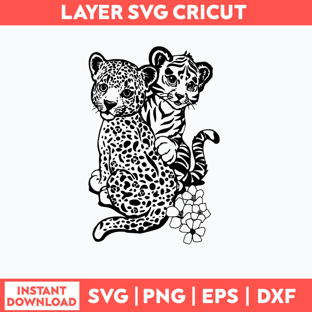 Lisa Frank Tiger Svg, Animal Svg, Png Dxf Eps File.jpg