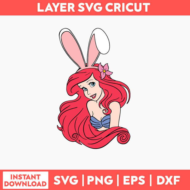 Little Mermaid Easter Svg, Mermaid Svg, Png Dxf Eps File.jpg
