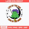 Live By The Sun Love By The Moon Svg, Frog Svg, Png Dxf Eps File.jpg