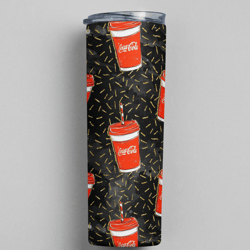 Cute Coca cola Premium Skinny Tumbler wrap 20 ounce tumbler wrap png clipart image seamless image