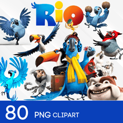 rio png clipart bundle, rio png, rio birthday, rio png