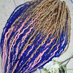 curled textured crochet dreadlocks