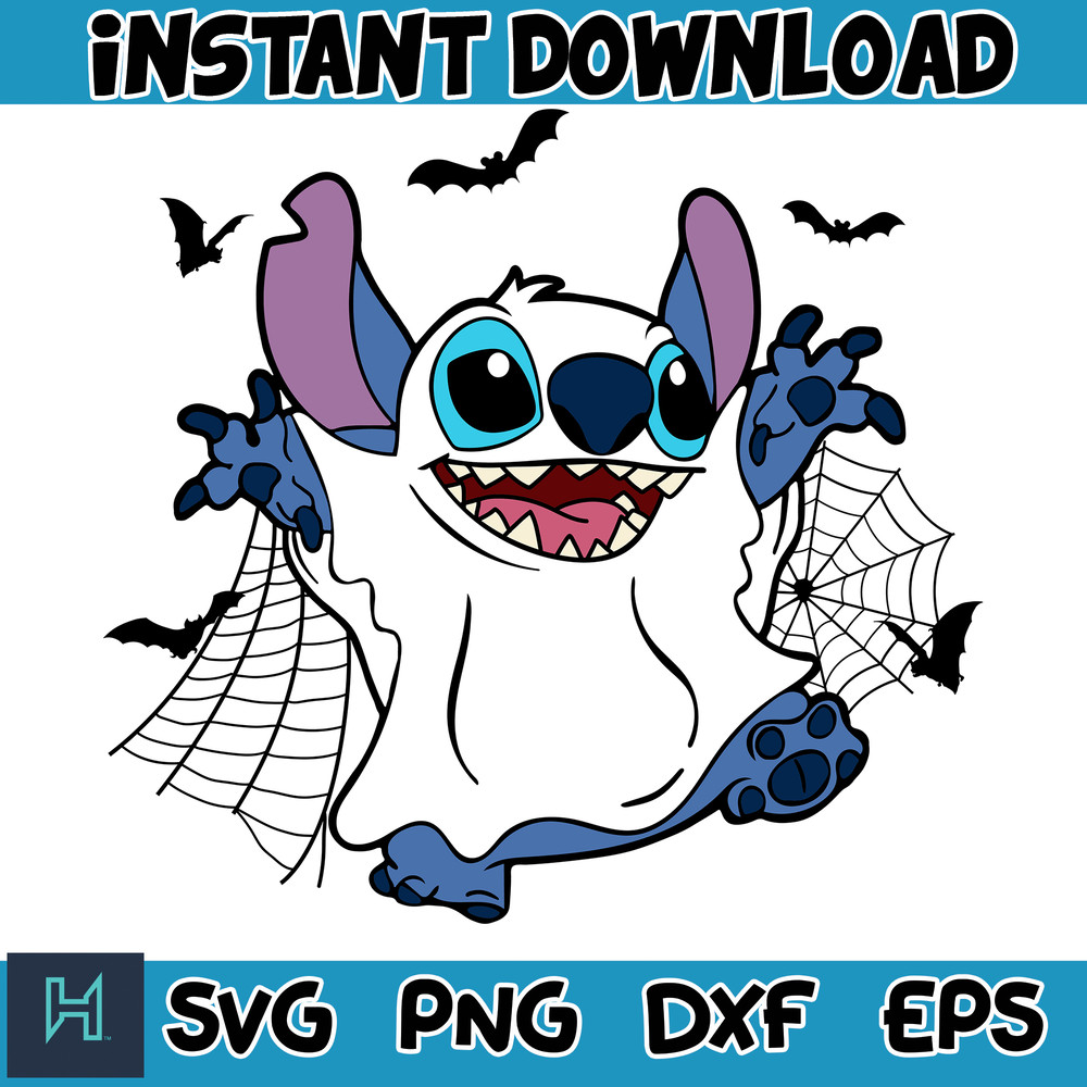 Halloween Stitch Svg, Stitch halloween Svg, Stitch Cut File, Layered Cut File, Blue Alien Svg, Halloween Svg (13).jpg