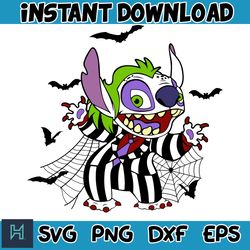 halloween stitch svg, stitch halloween svg, stitch cut file, layered cut file, blue alien svg, halloween svg (14)