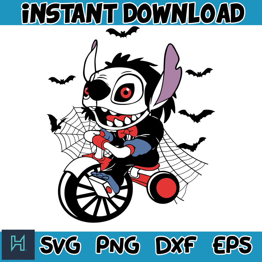 Halloween Stitch Svg, Stitch halloween Svg, Stitch Cut File, Layered Cut File, Blue Alien Svg, Halloween Svg (15).jpg