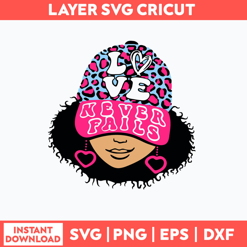 Love Never Fails Girl Svg, Png Dxf Eps File.jpg