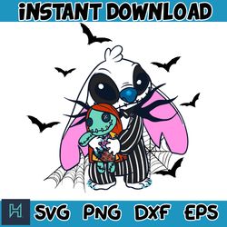 halloween stitch svg, stitch halloween svg, stitch cut file, layered cut file, blue alien svg, halloween svg (2)