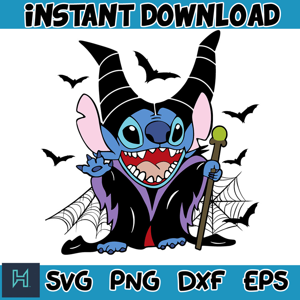 Halloween Stitch Svg, Stitch halloween Svg, Stitch Cut File, Layered Cut File, Blue Alien Svg, Halloween Svg (3).jpg