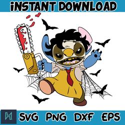 halloween stitch svg, stitch halloween svg, stitch cut file, layered cut file, blue alien svg, halloween svg (4)
