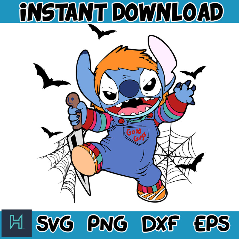 Halloween Stitch Svg, Stitch halloween Svg, Stitch Cut File, Layered Cut File, Blue Alien Svg, Halloween Svg (5).jpg