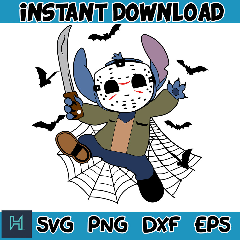 Halloween Stitch Svg, Stitch halloween Svg, Stitch Cut File, Layered Cut File, Blue Alien Svg, Halloween Svg (7).jpg