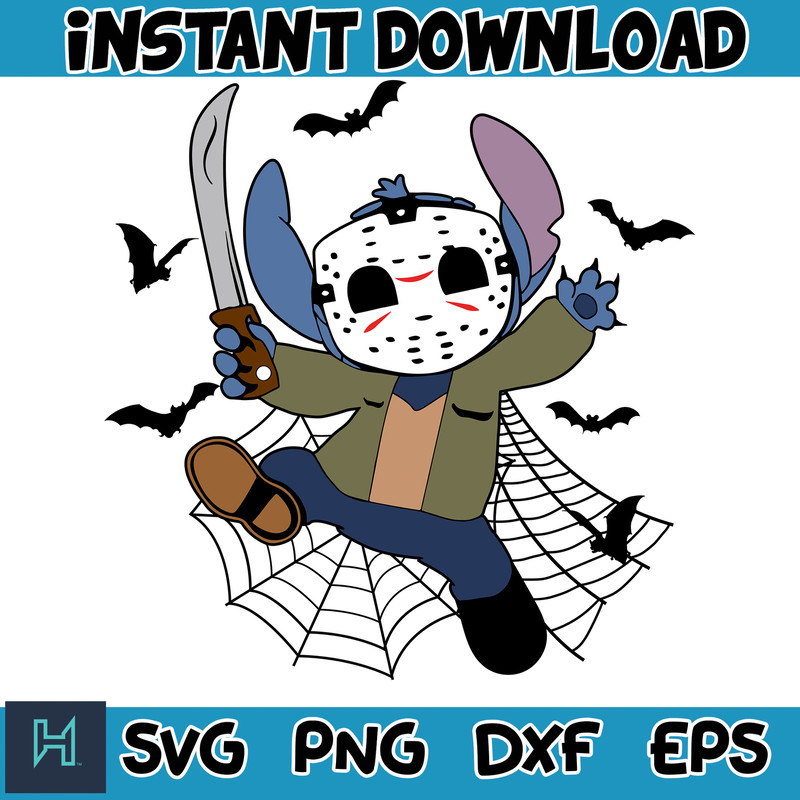 Halloween Stitch Svg, Stitch halloween Svg, Stitch Cut File, Layered Cut File, Blue Alien Svg, Halloween Svg (7).jpg
