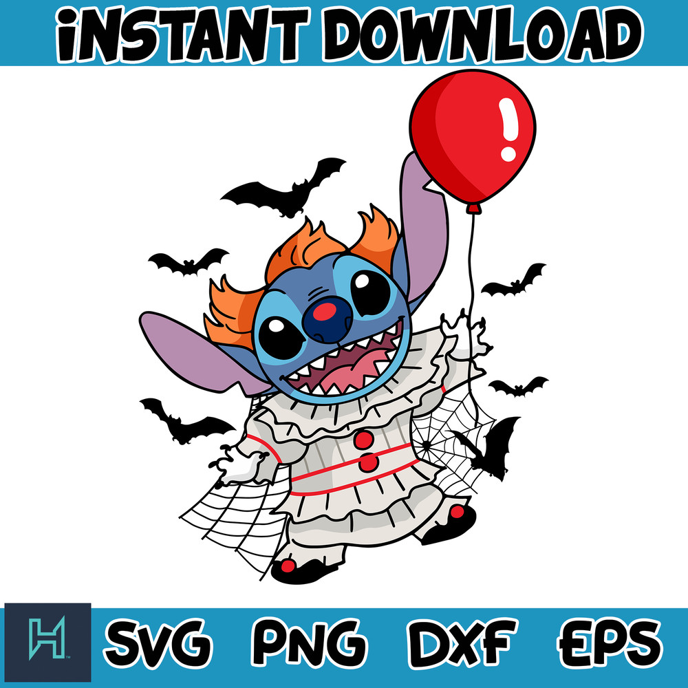 Halloween Stitch Svg, Stitch halloween Svg, Stitch Cut File, Layered Cut File, Blue Alien Svg, Halloween Svg (9).jpg