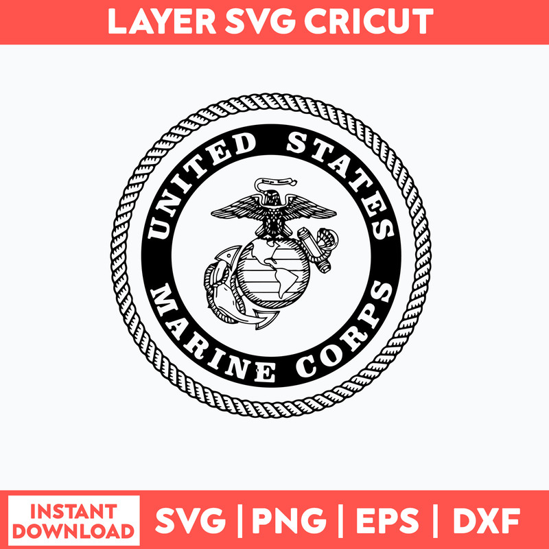 Marine Corp Globe and Anchor seal Svg, Png Dxf Eps File.jpg