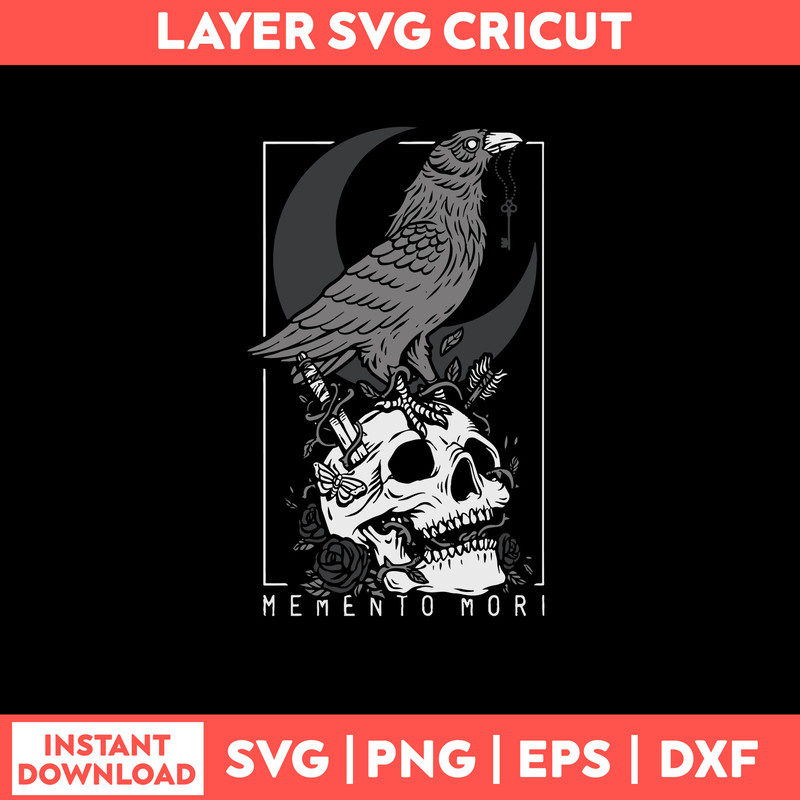 Memento Mori Svg, Skull Svg, Png Dxf Eps File.jpg