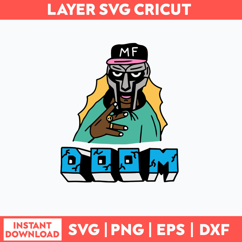 MF Doom Svg, MF Rapper Svg, Music Lover Rap Hip Hop Svg, Png Dxf Eps File.jpg