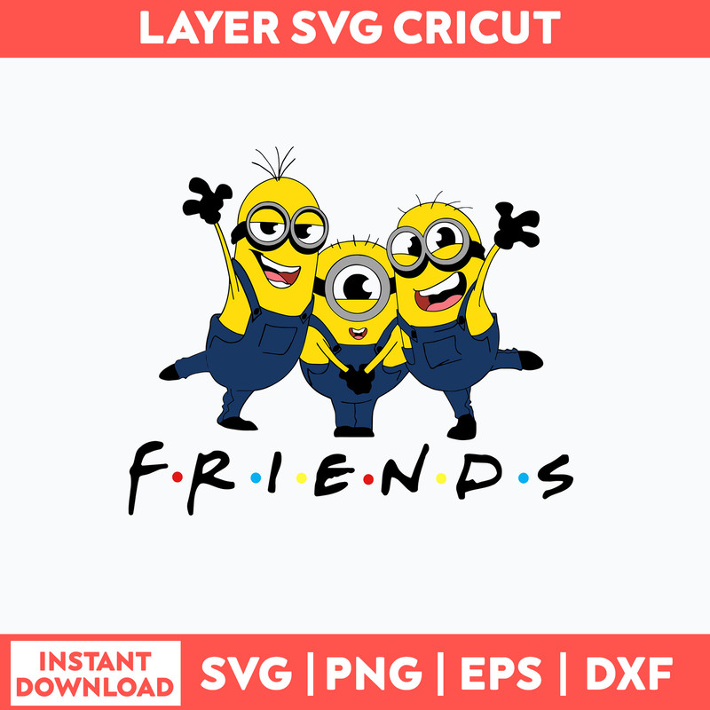 Minion Friends Svg, Minion Svg, Png Dxf Eps File.jpg