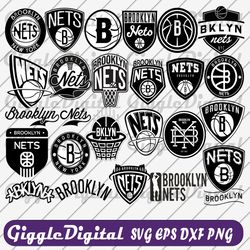 brooklyn nets bundle svg, basketball team svg, basketball svg, nba svg, nba logo, nba teams svg