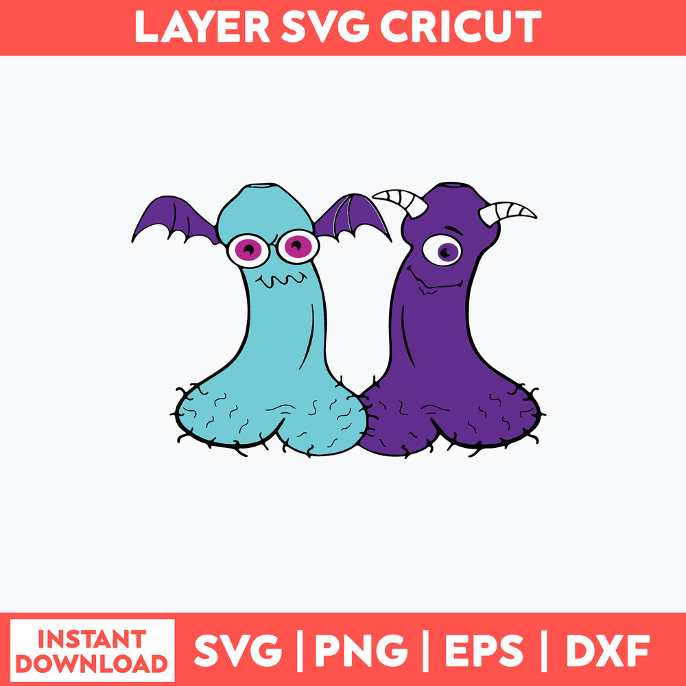 Monster Penis Svg, Funny Svg, Png Dxf Eps File.jpg