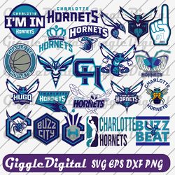 charlotte hornets bundle svg, basketball team svg, basketball svg, nba svg, nba logo, nba teams svg