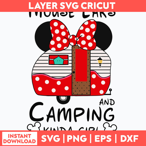 Mouse Aers And Camping Kinda Girl Svg, Png Dxf Eps File.jpg