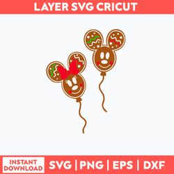 Mouse Head Gingerbread Svg, Mickey And Minie Svg, Png Dxf Eps File