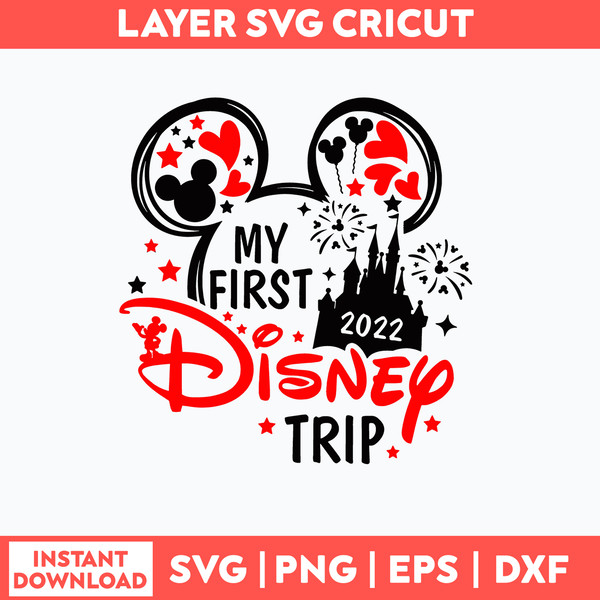 Mouse My First Trip to Castle Svg,  Mickey Mouse Svg,  Png Dxf Eps File.jpg