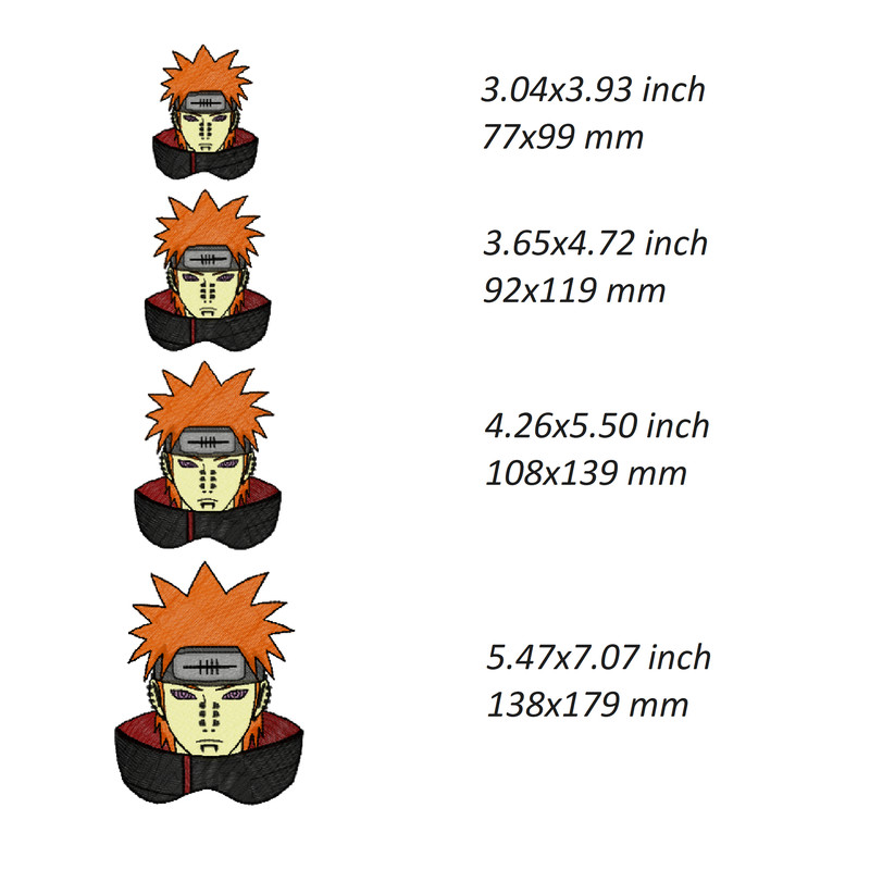 nagato pain naruto embroidery design patch photo film