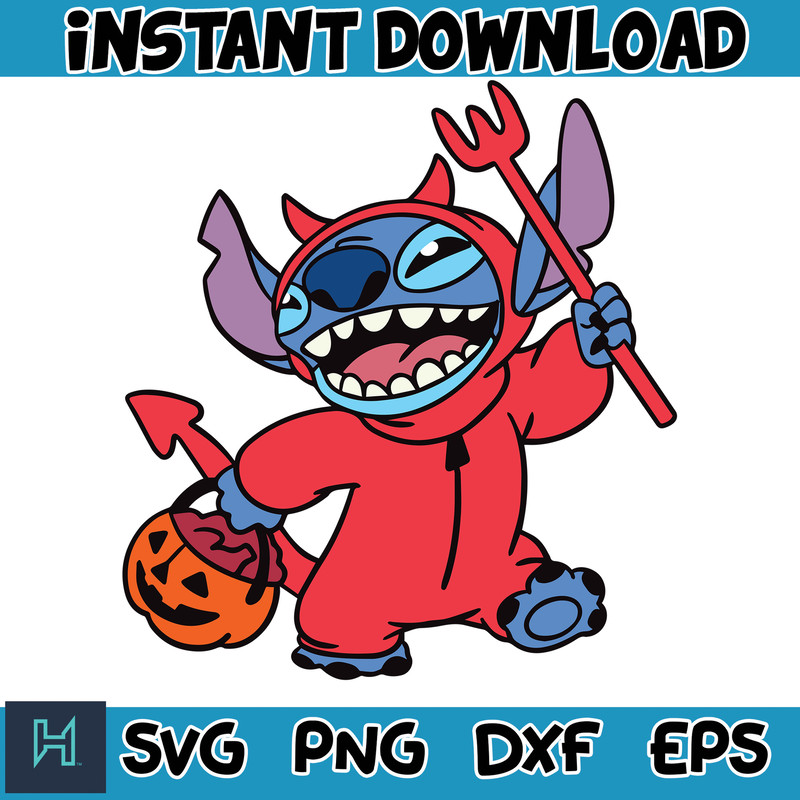DevilStitch svg,Halloween Stitch Svg, Stitch halloween Svg, Stitch Cut File, Horror Movies Svg, Blue Alien Svg, Halloween Svg.jpg