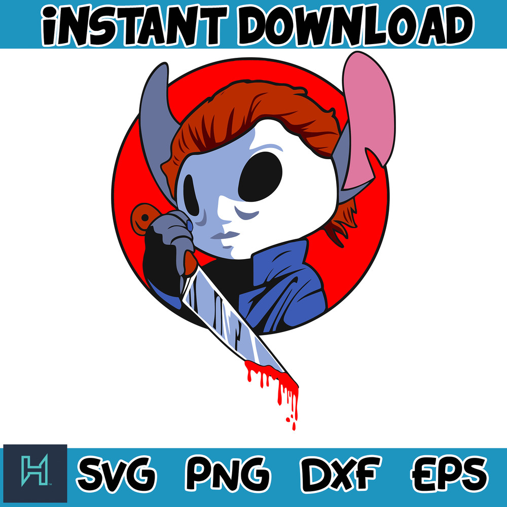 Halloween Stitch Svg, Stitch halloween Svg, Stitch Cut File, Horror Movies Svg, Blue Alien Svg, Halloween Svg (10).jpg