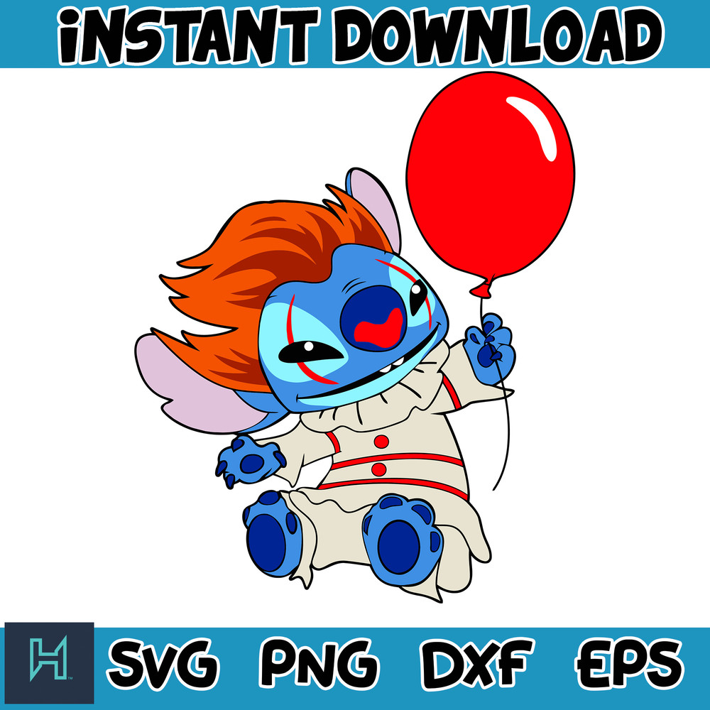 Halloween Stitch Svg, Stitch halloween Svg, Stitch Cut File, Horror Movies Svg, Blue Alien Svg, Halloween Svg (3).jpg