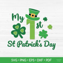 my 1st saint patrick's day svg, first st patricks day svg, 1st holiday baby shirt design