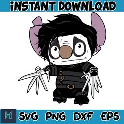 halloween stitch svg, stitch halloween svg, stitch cut file, horror movies svg, blue alien svg, halloween svg (7)