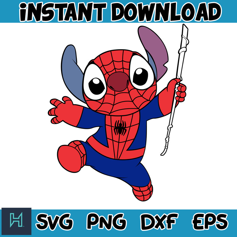 Spider Man svg,Stitch SVG, Lilo and Stitch Svg, Cartoon Svg, Instant Download2.jpg