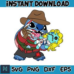 stitchasfreddy, halloween stitch svg, stitch halloween svg, stitch cut file, horror movies svg, blue alien svg, hallowee