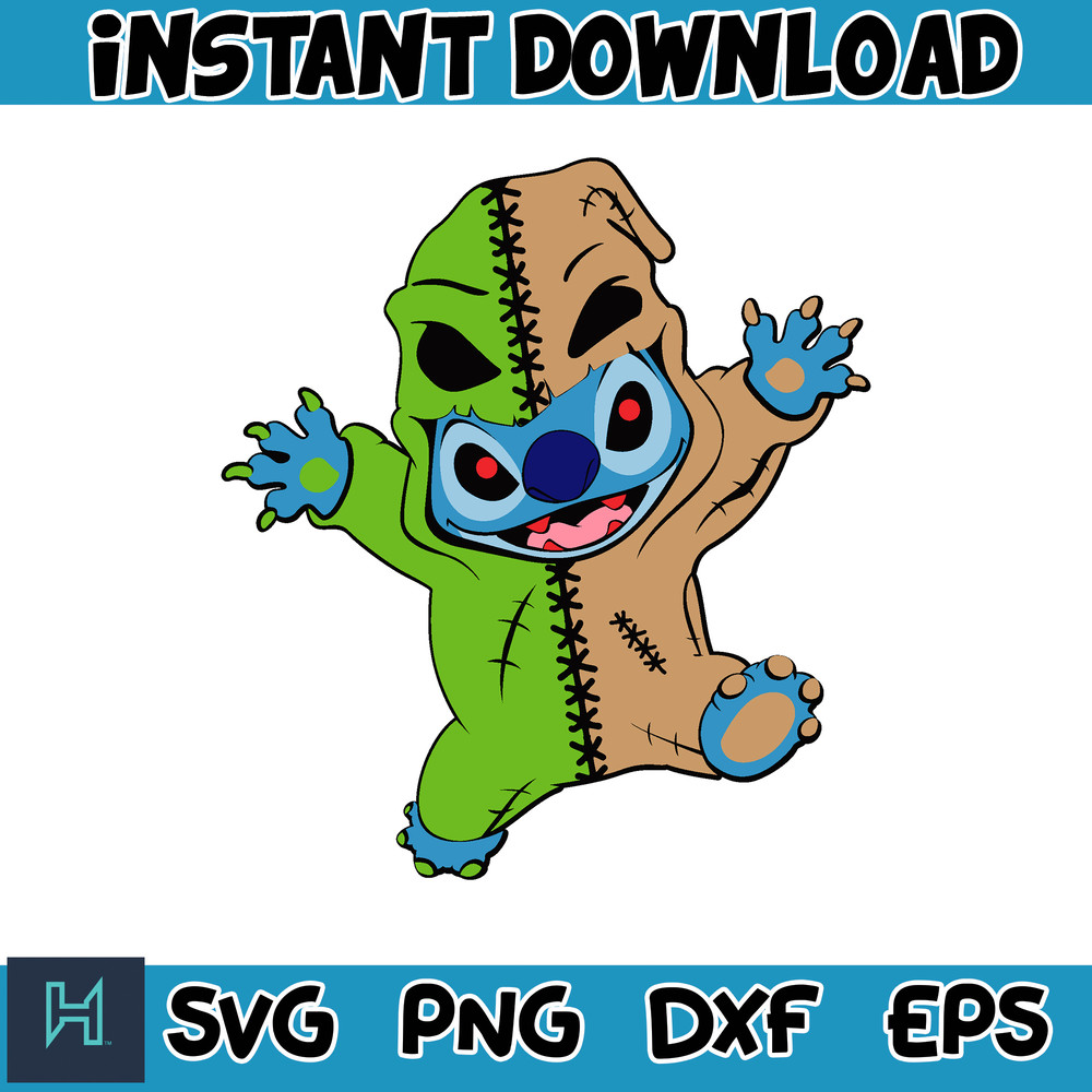 StitchasOogieBoogie ,Halloween Stitch Svg, Stitch halloween Svg, Stitch Cut File, Horror Movies Svg, Blue Alien Svg, Halloween Svg.jpg