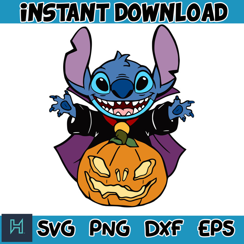 stitchvampire, Halloween Stitch Svg, Stitch halloween Svg, Stitch Cut File, Horror Movies Svg, Blue Alien Svg, Halloween Svg.jpg