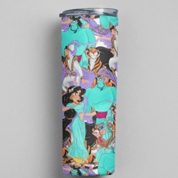 Cute Aladdin Premium Skinny Tumbler wrap 20 ounce tumbler wrap png clipart image seamless image