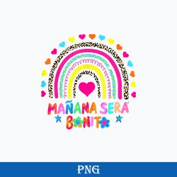 manana sera bonito rainbow png, karol g png, rainbow png digital file