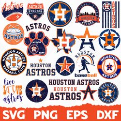 Houston Astros bundle, Houston Astros Logo svg, Houston Astros png, Cricut Houston Astros, Houston Astros Logo, mlb Team