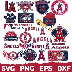 Los Angeles Angels bundle, Los Angeles Angels Logo svg, Los Angeles Angels png, Cricut Los Angeles Angels, Los Angeles