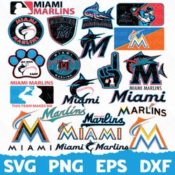 Miami Marlins bundle, Miami Marlins Logo svg, Miami Marlins png, Cricut Miami Marlins, Miami Marlins Logo, mlb Team Logo