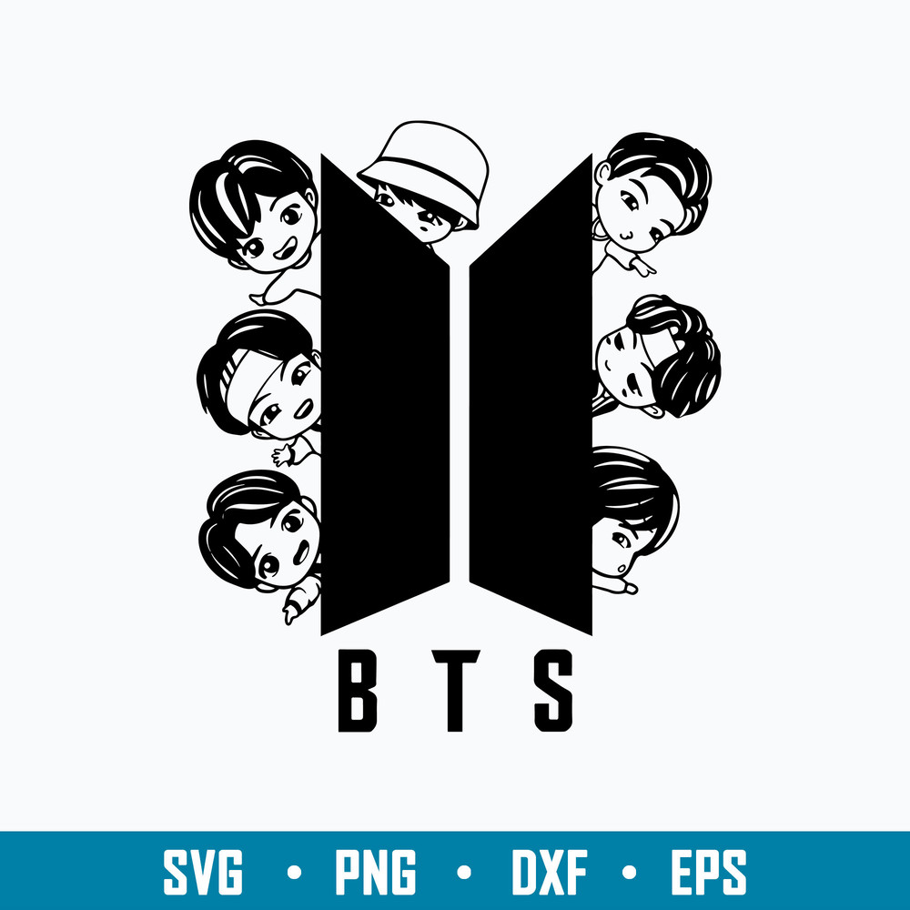 Adorable TinyTan BTS Member SVg, BTS Svg, Kpop Star Svg, Png Dxf Eps File.jpg