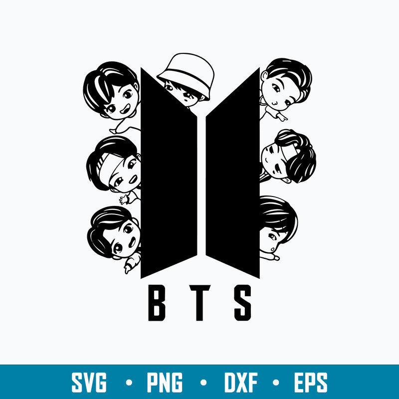Adorable TinyTan BTS Member SVg, BTS Svg, Kpop Star Svg, Png Dxf Eps File.jpg